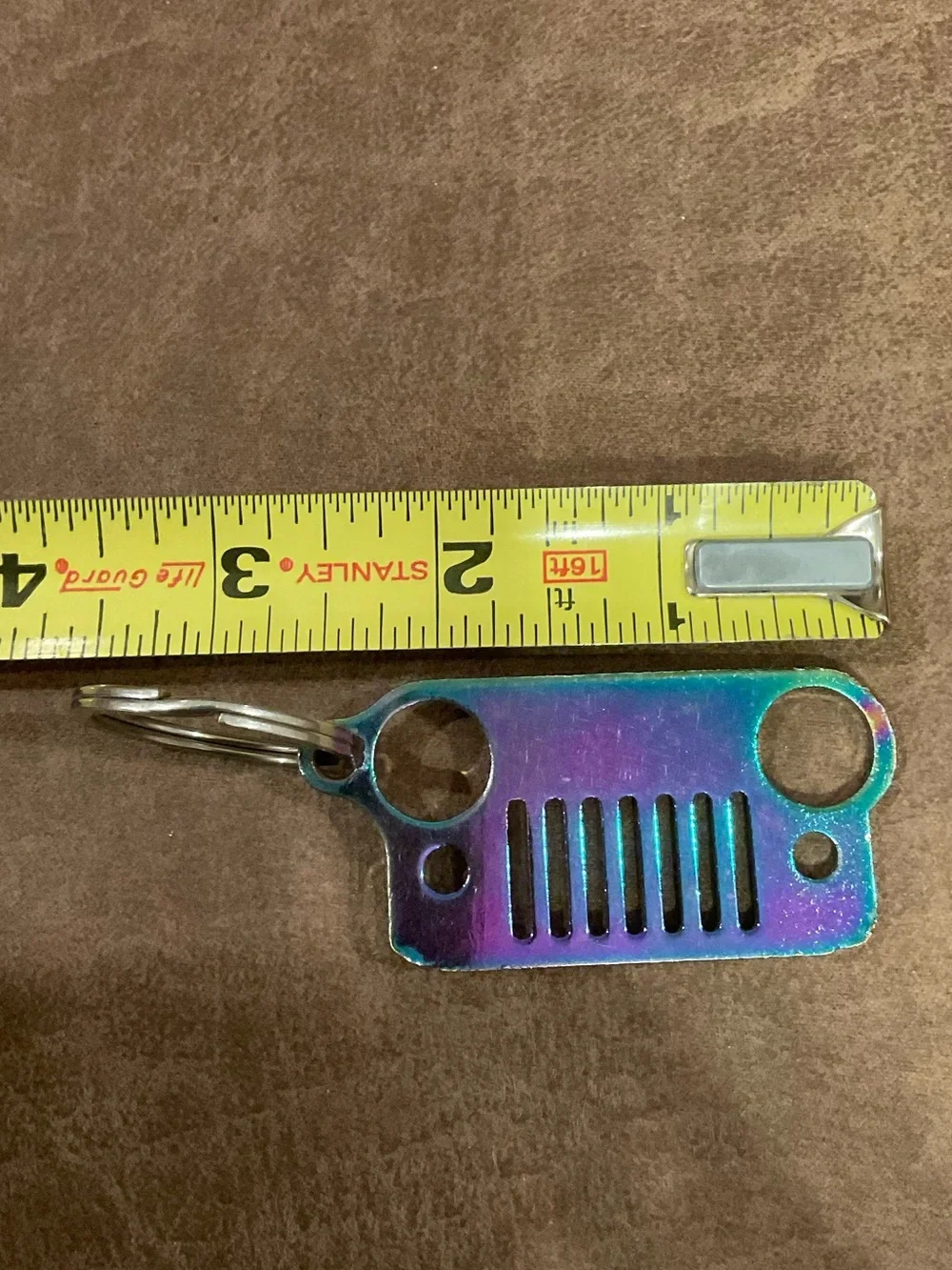 Iridescent Jeep Metal Keychain